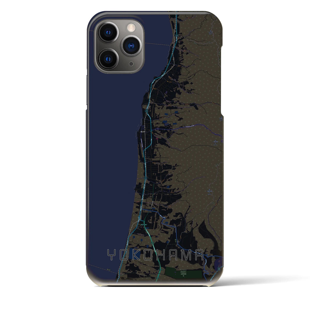 【横浜(青森県)】地図柄iPhoneケース(バックカバータイプ)
