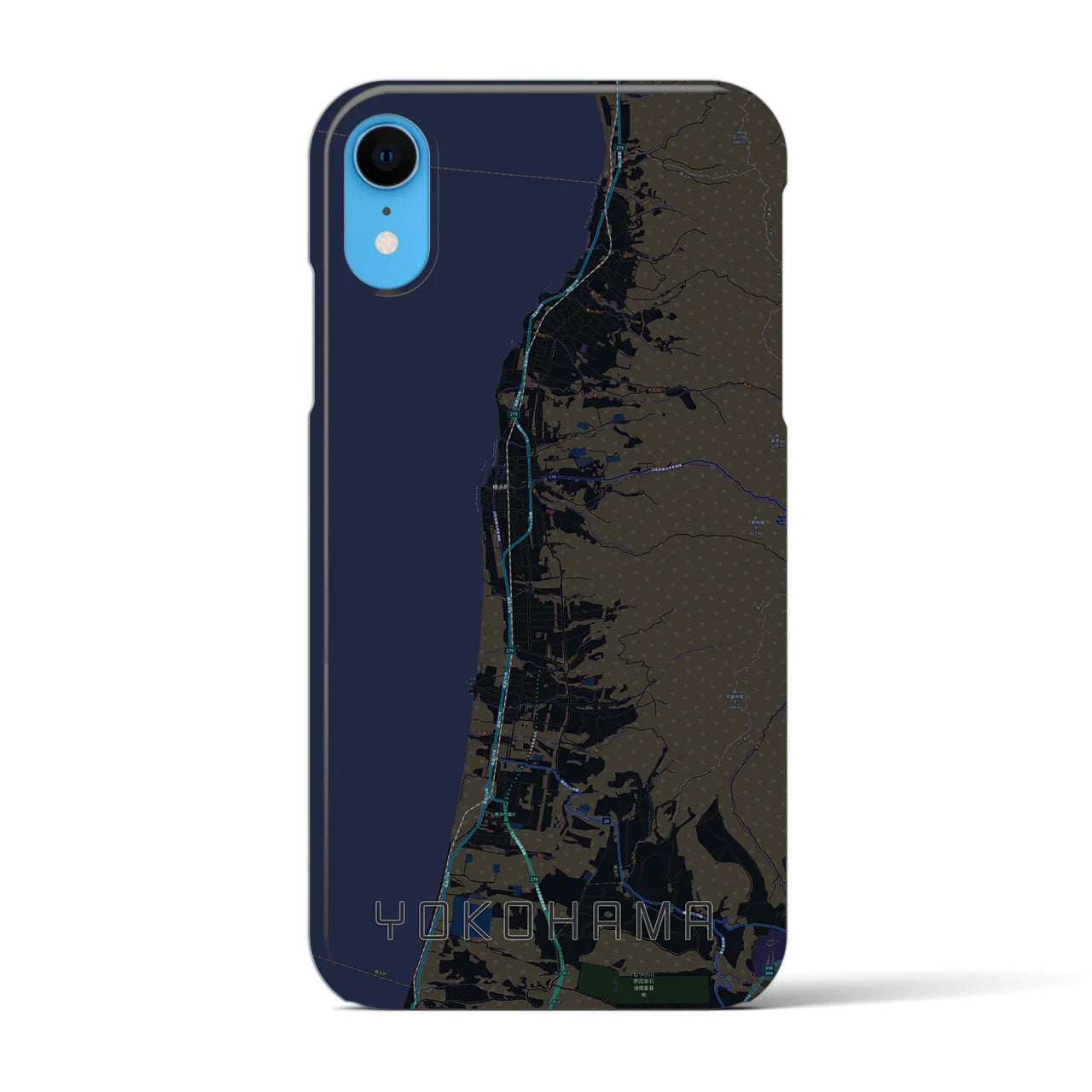 【横浜(青森県)】地図柄iPhoneケース(バックカバータイプ)