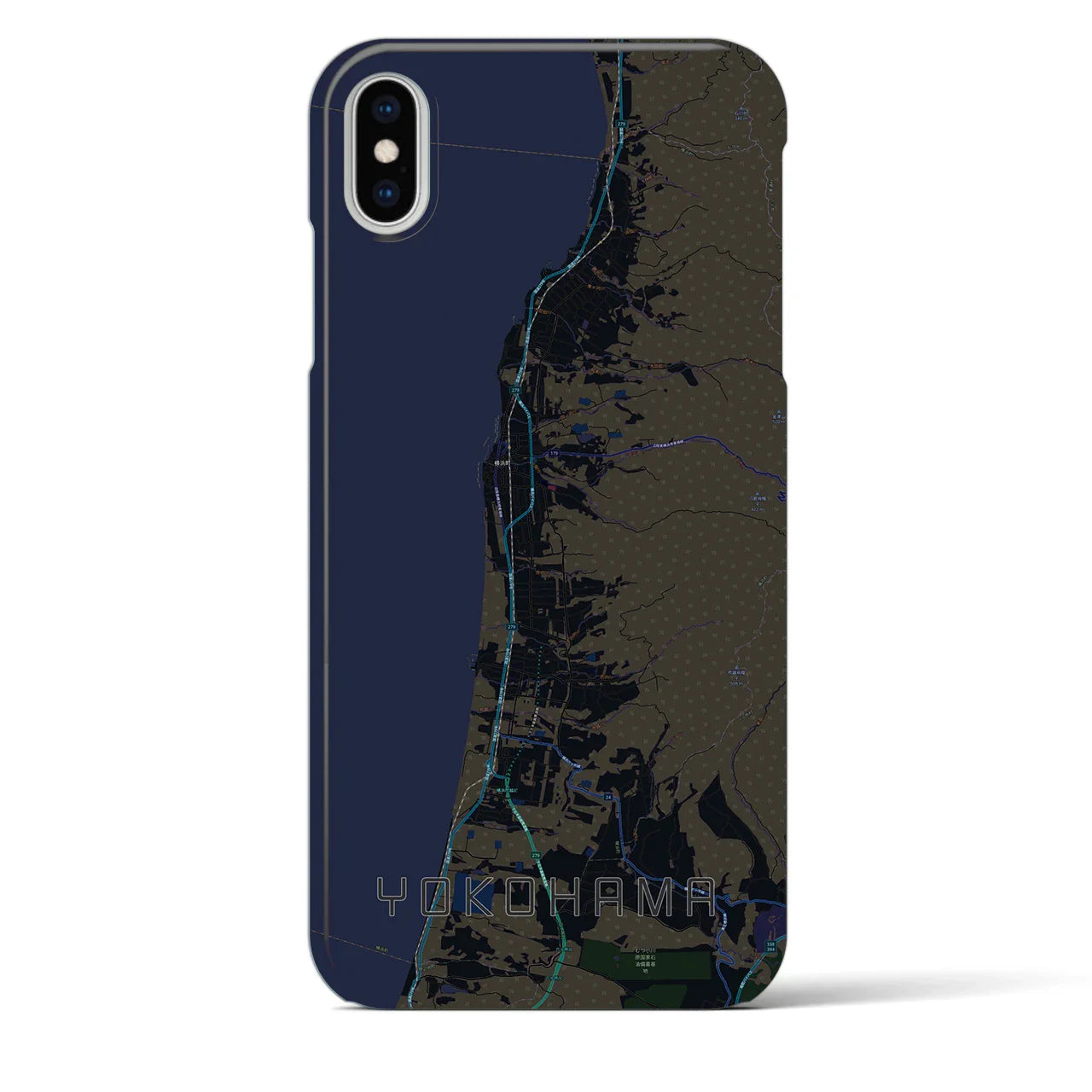 【横浜(青森県)】地図柄iPhoneケース(バックカバータイプ)