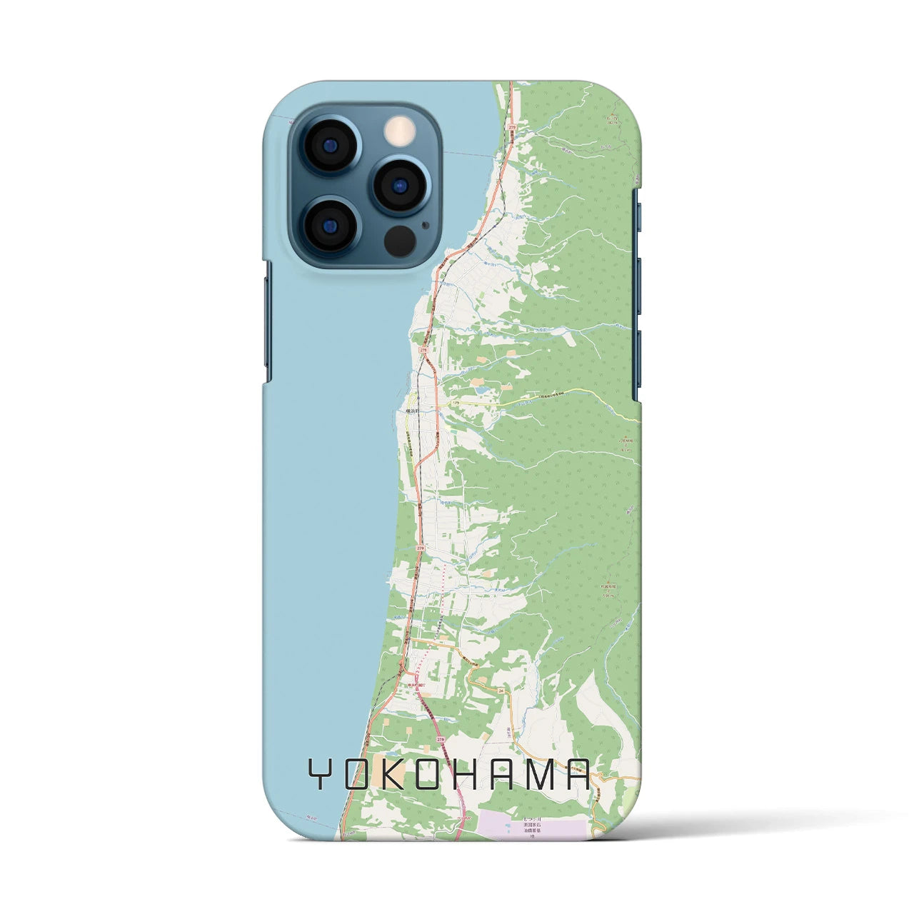 【横浜(青森県)】地図柄iPhoneケース(バックカバータイプ)