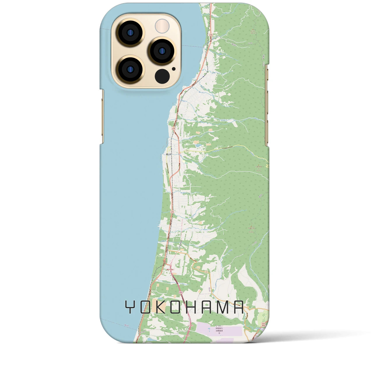 【横浜(青森県)】地図柄iPhoneケース(バックカバータイプ)