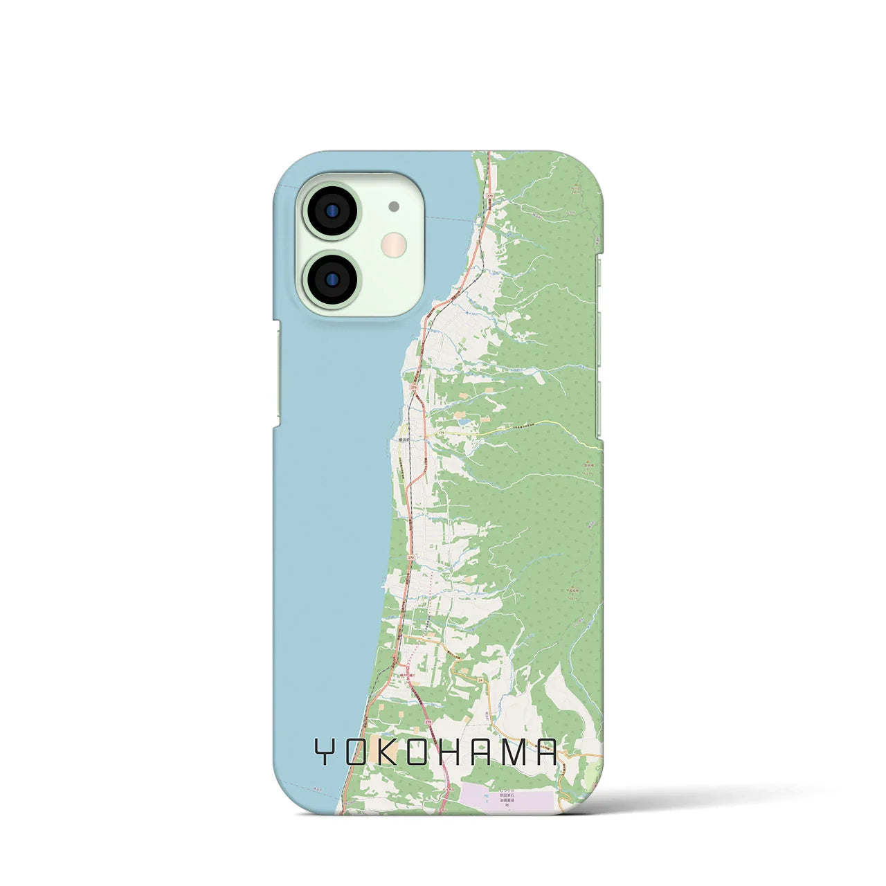 【横浜(青森県)】地図柄iPhoneケース(バックカバータイプ)