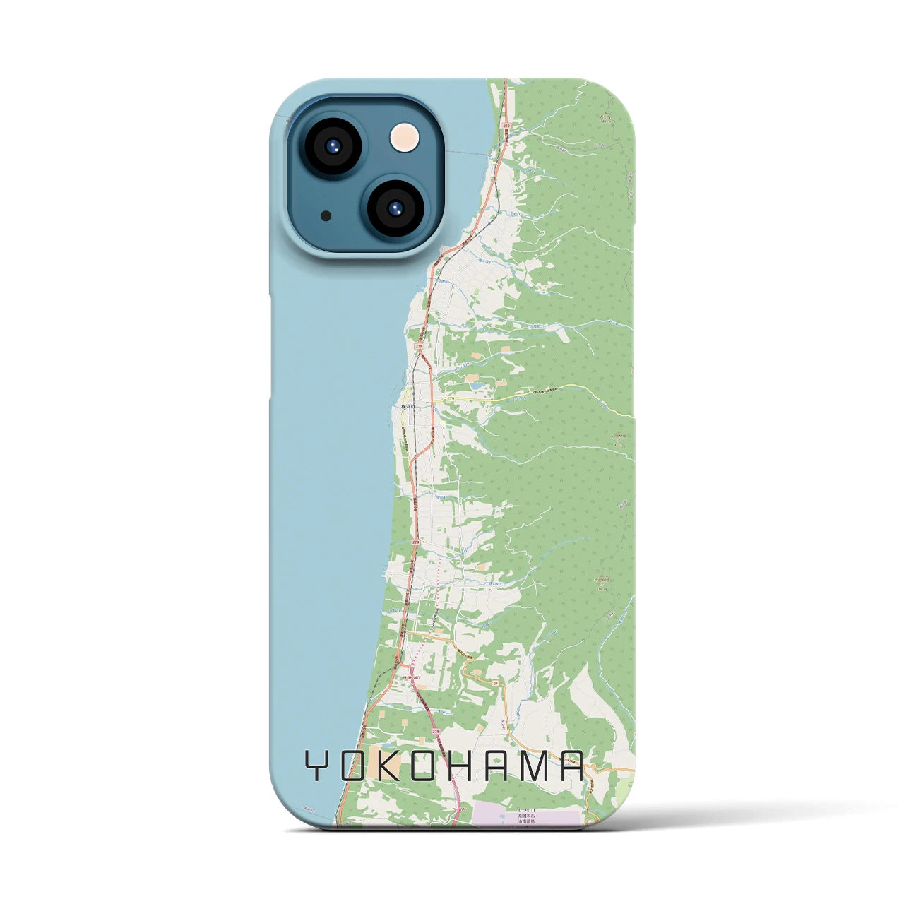 【横浜(青森県)】地図柄iPhoneケース(バックカバータイプ)
