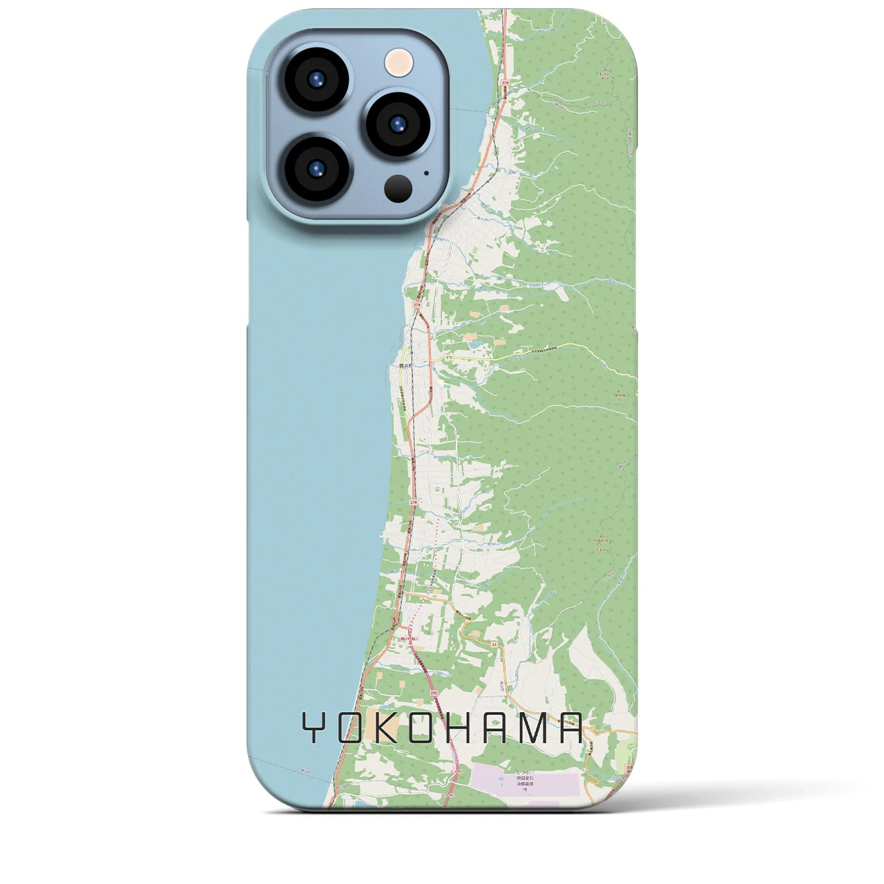 【横浜(青森県)】地図柄iPhoneケース(バックカバータイプ)