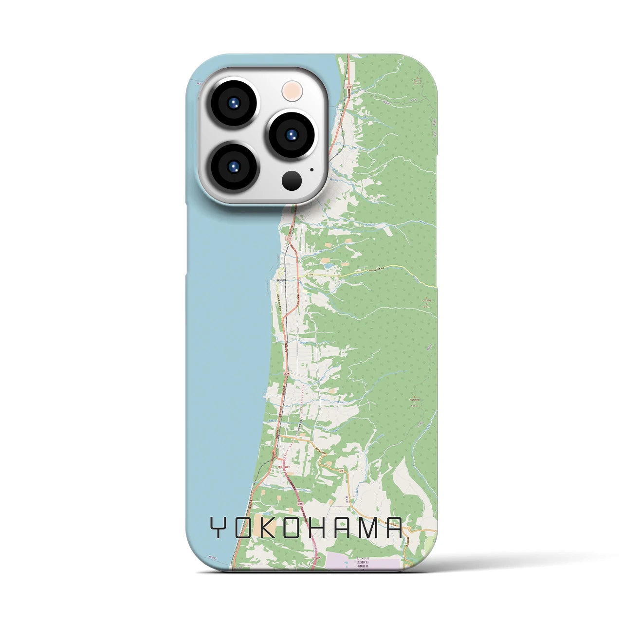 【横浜(青森県)】地図柄iPhoneケース(バックカバータイプ)