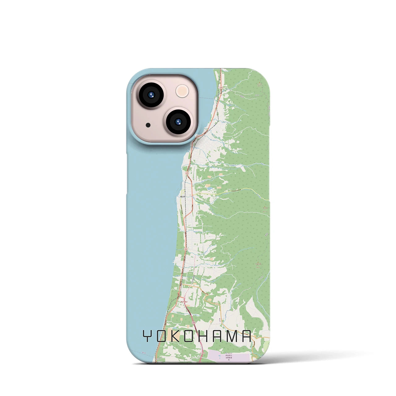 【横浜(青森県)】地図柄iPhoneケース(バックカバータイプ)