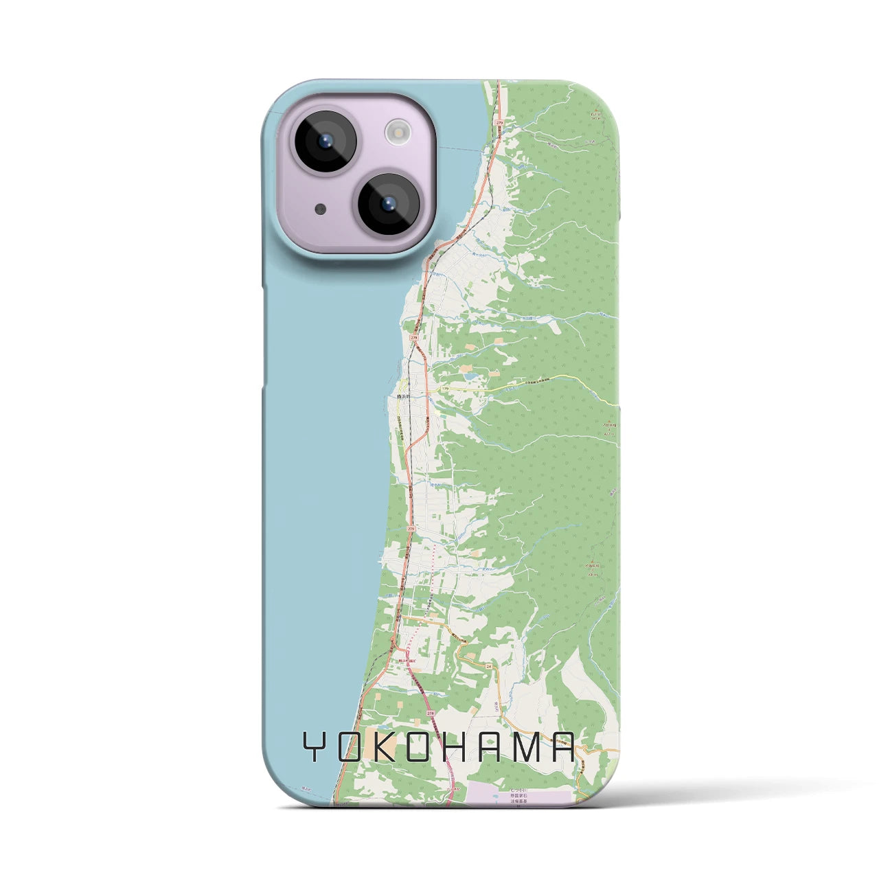 【横浜(青森県)】地図柄iPhoneケース(バックカバータイプ)