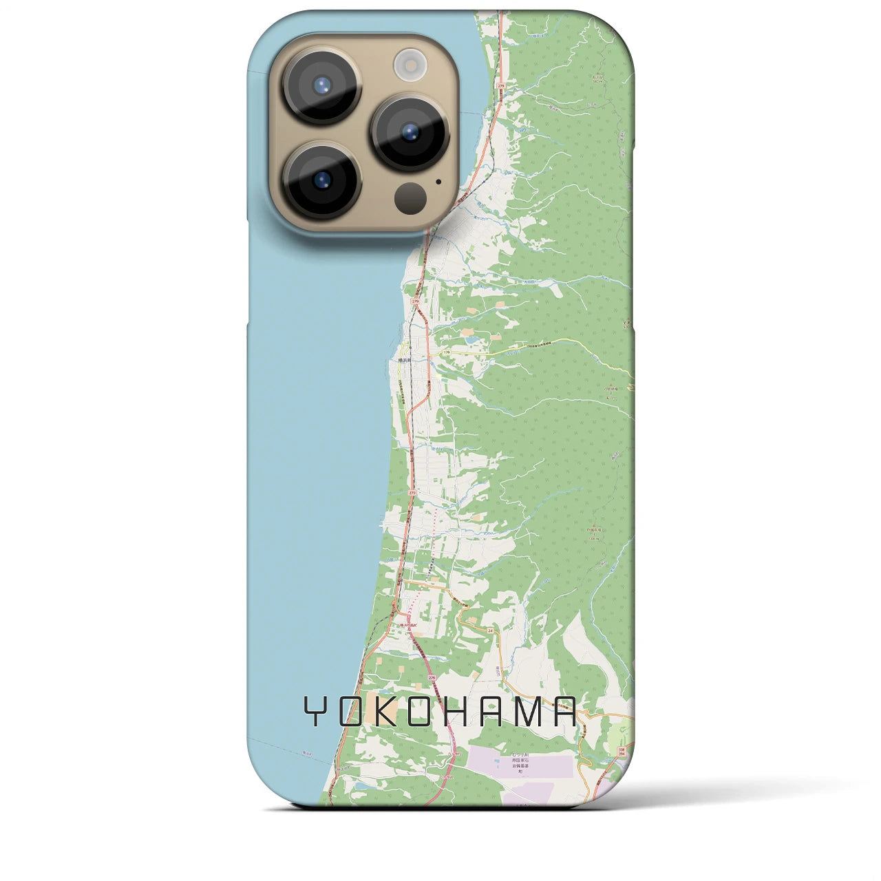 【横浜(青森県)】地図柄iPhoneケース(バックカバータイプ)