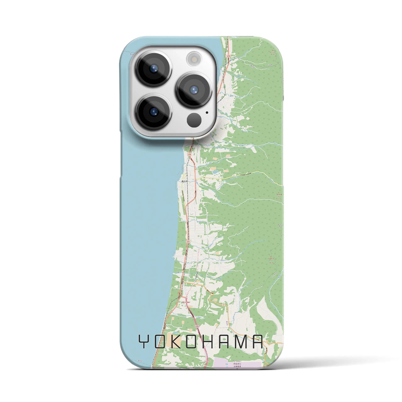 【横浜(青森県)】地図柄iPhoneケース(バックカバータイプ)