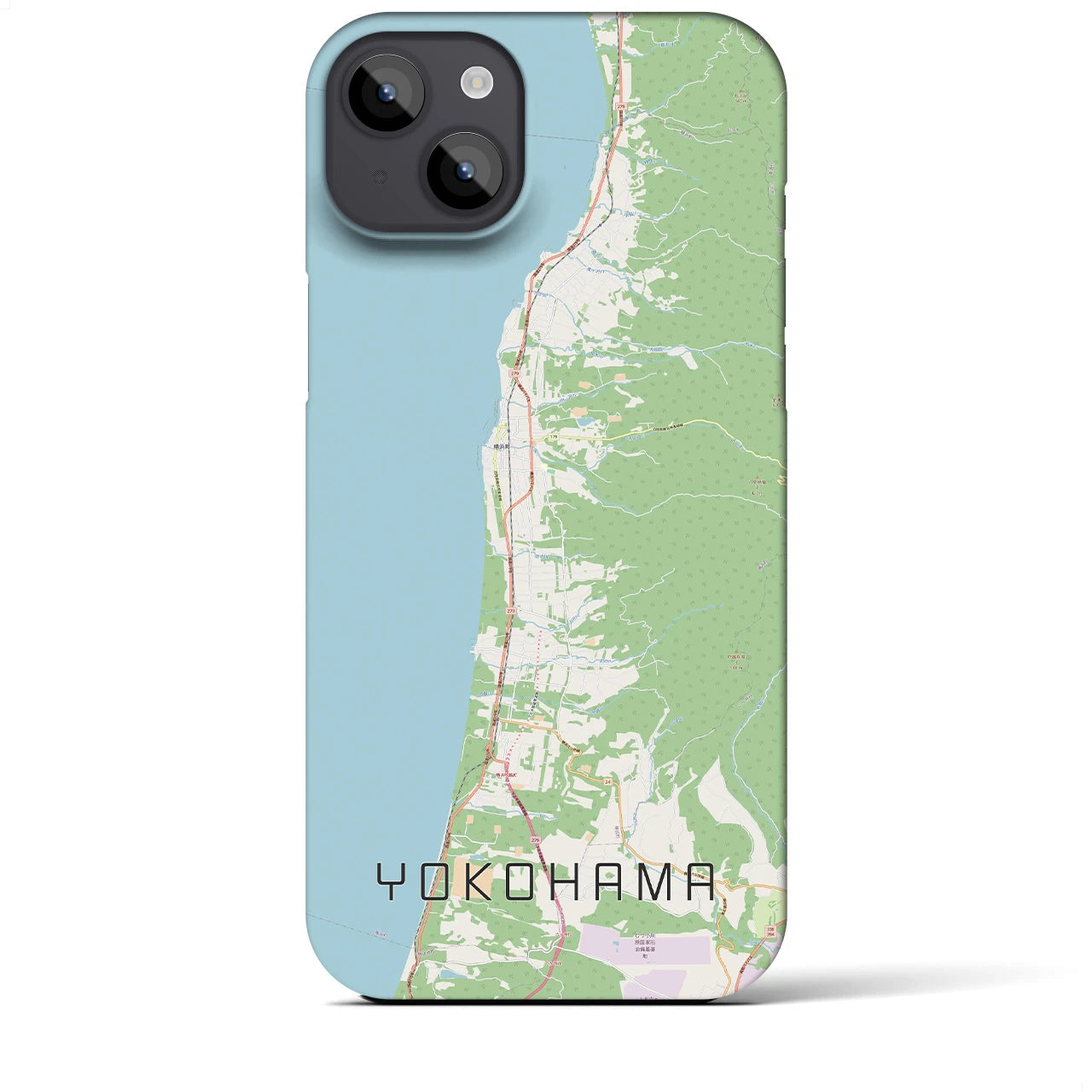 【横浜(青森県)】地図柄iPhoneケース(バックカバータイプ)