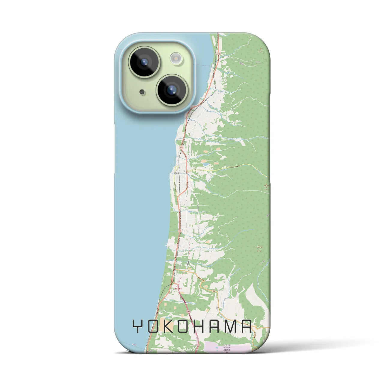 【横浜(青森県)】地図柄iPhoneケース(バックカバータイプ)