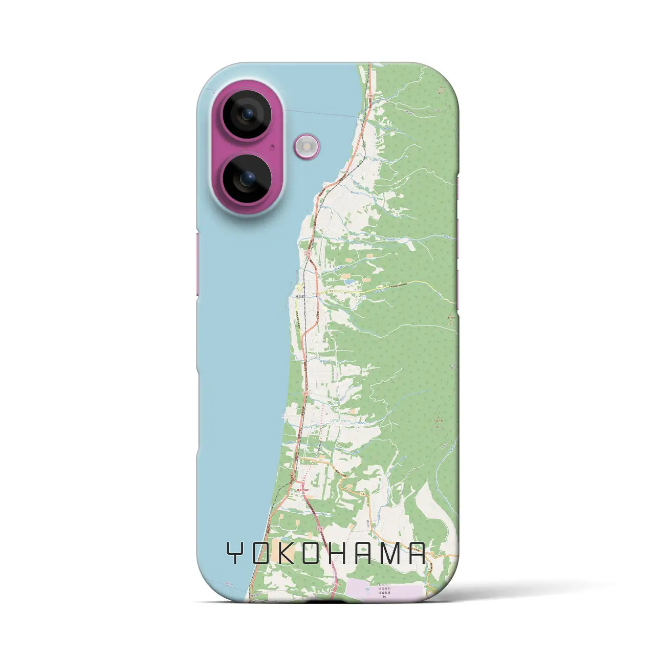 【横浜(青森県)】地図柄iPhoneケース(バックカバータイプ)
