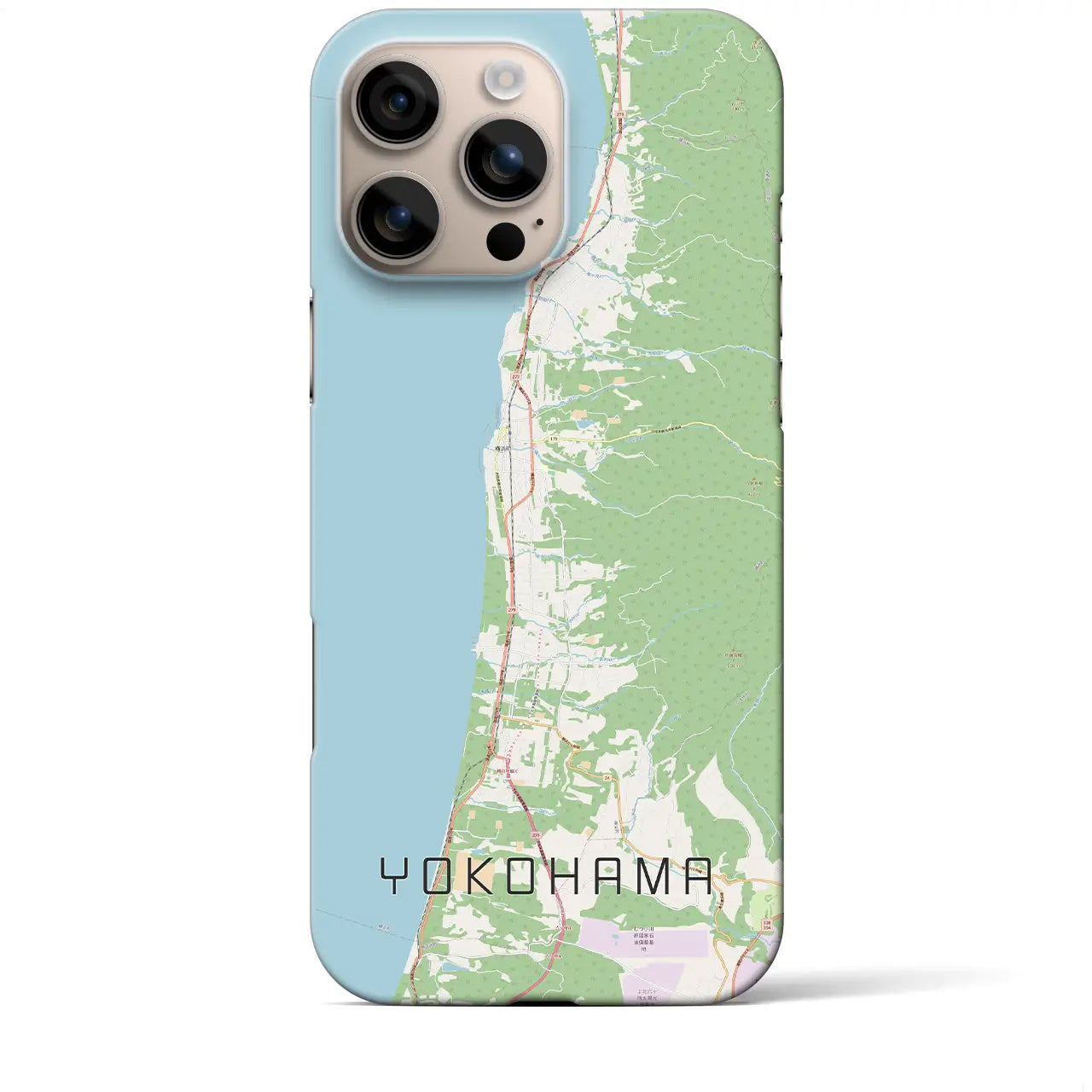 【横浜(青森県)】地図柄iPhoneケース(バックカバータイプ)