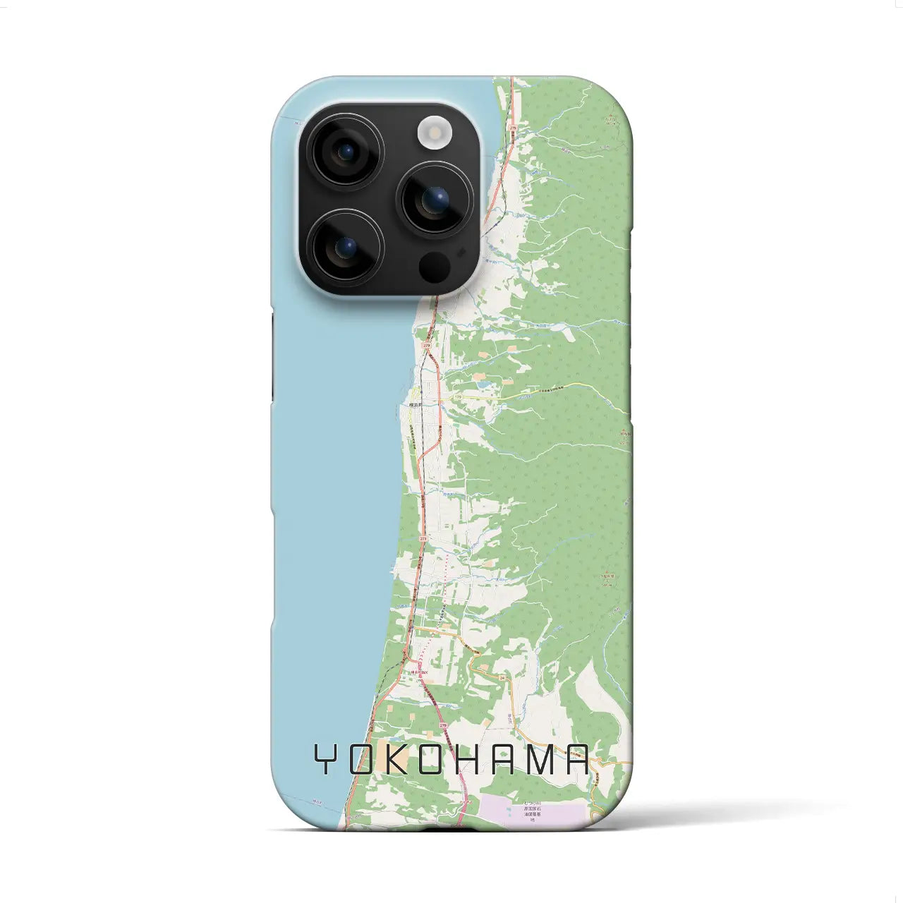 【横浜(青森県)】地図柄iPhoneケース(バックカバータイプ)