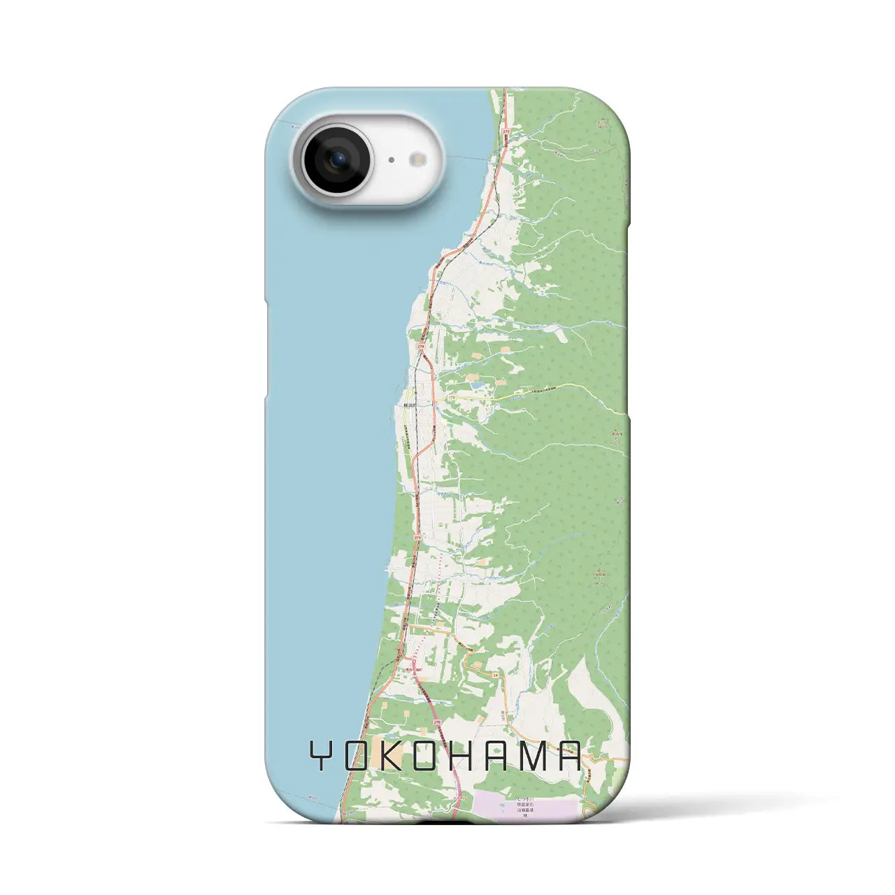 【横浜(青森県)】地図柄iPhoneケース(バックカバータイプ)