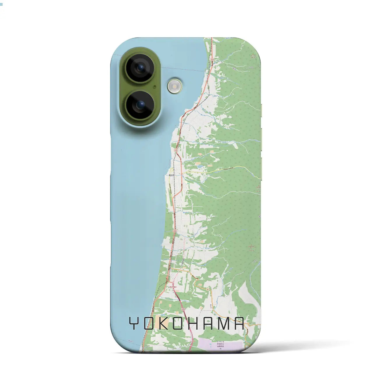 【横浜(青森県)】地図柄iPhoneケース(バックカバータイプ)