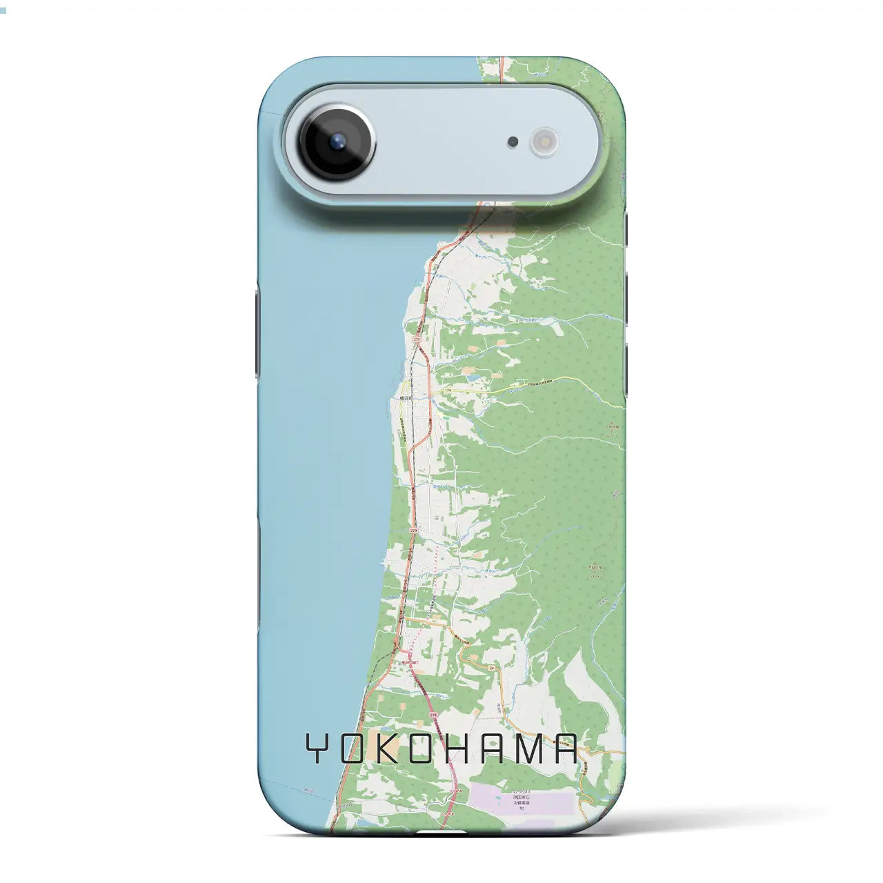 【横浜(青森県)】地図柄iPhoneケース(バックカバータイプ)