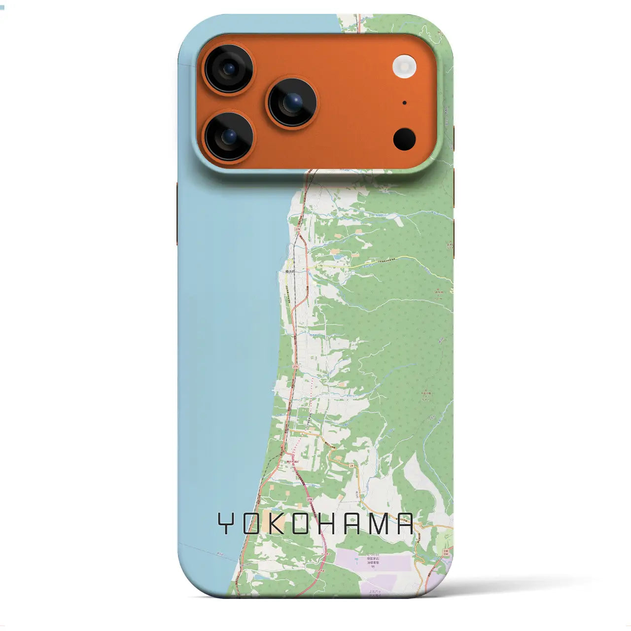【横浜(青森県)】地図柄iPhoneケース(バックカバータイプ)ナチュラル・iPhone 17 Pro Max 用
