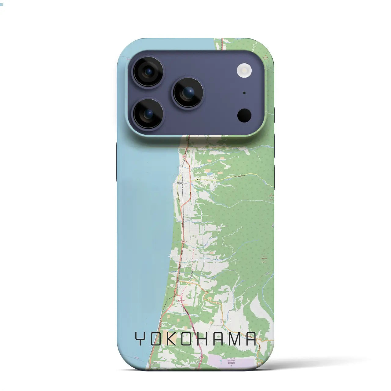 【横浜(青森県)】地図柄iPhoneケース(バックカバータイプ)