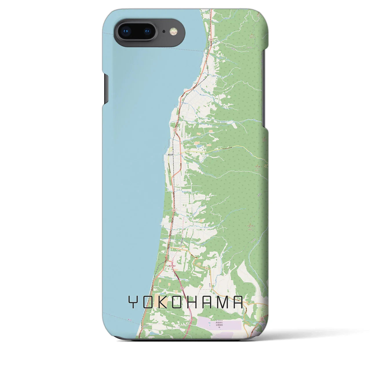 【横浜(青森県)】地図柄iPhoneケース(バックカバータイプ)