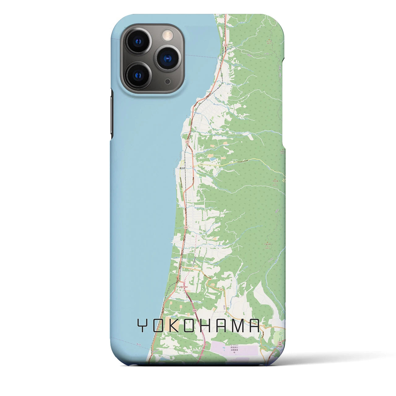【横浜(青森県)】地図柄iPhoneケース(バックカバータイプ)