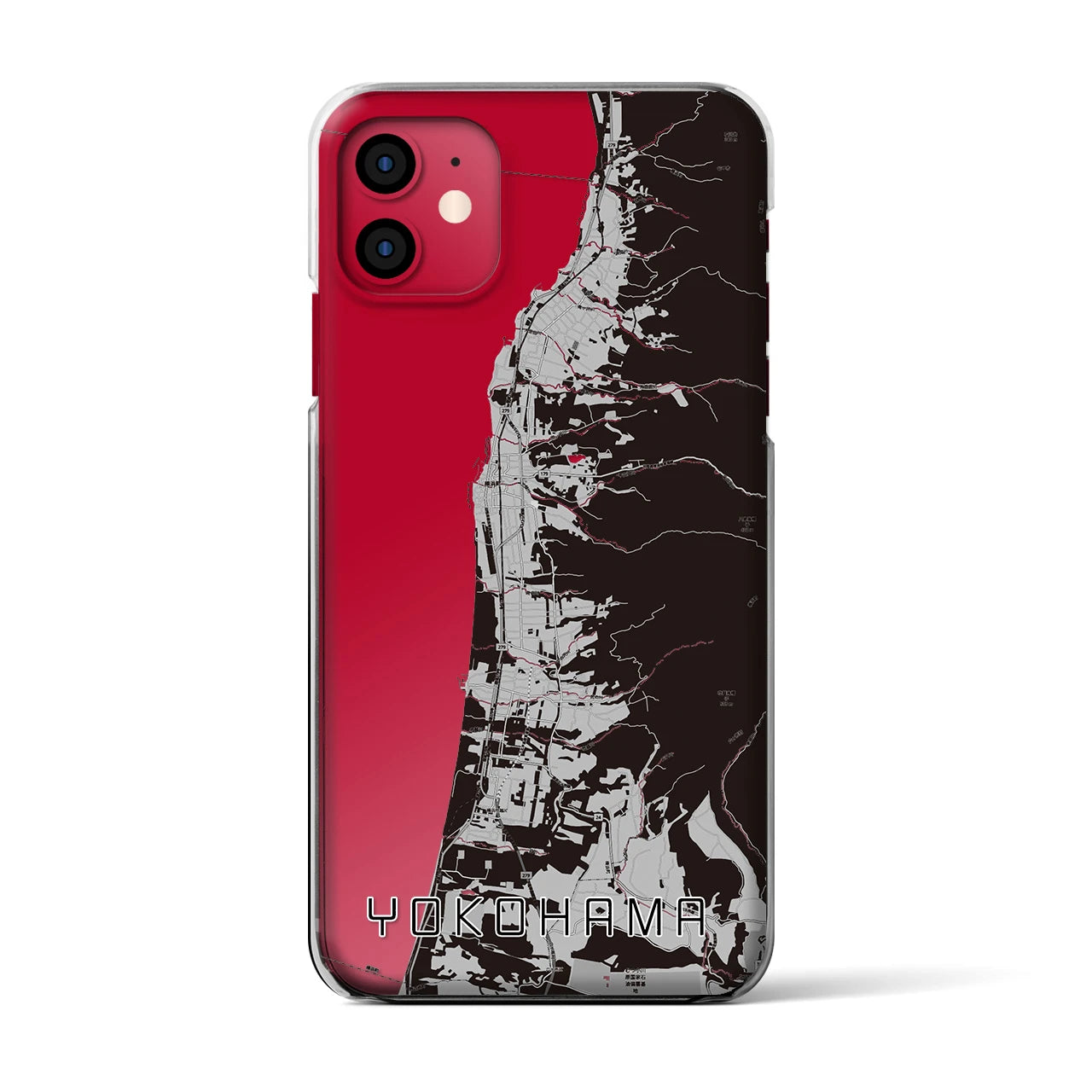 【横浜(青森県)】地図柄iPhoneケース(クリアタイプ)