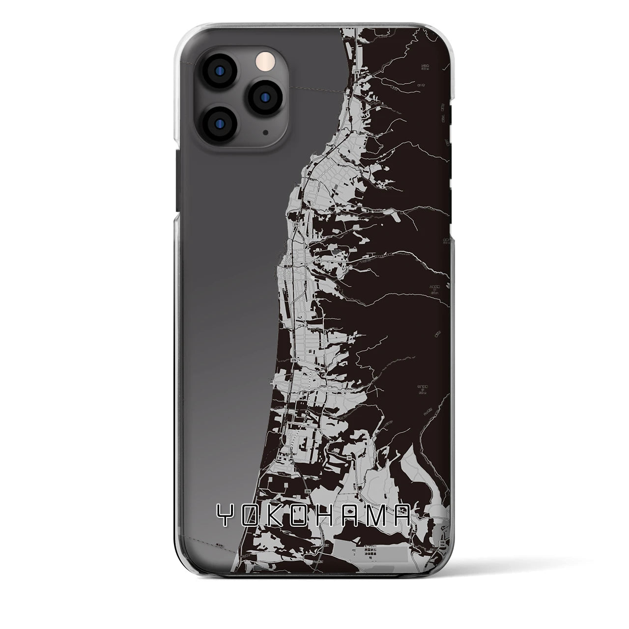 【横浜(青森県)】地図柄iPhoneケース(クリアタイプ)