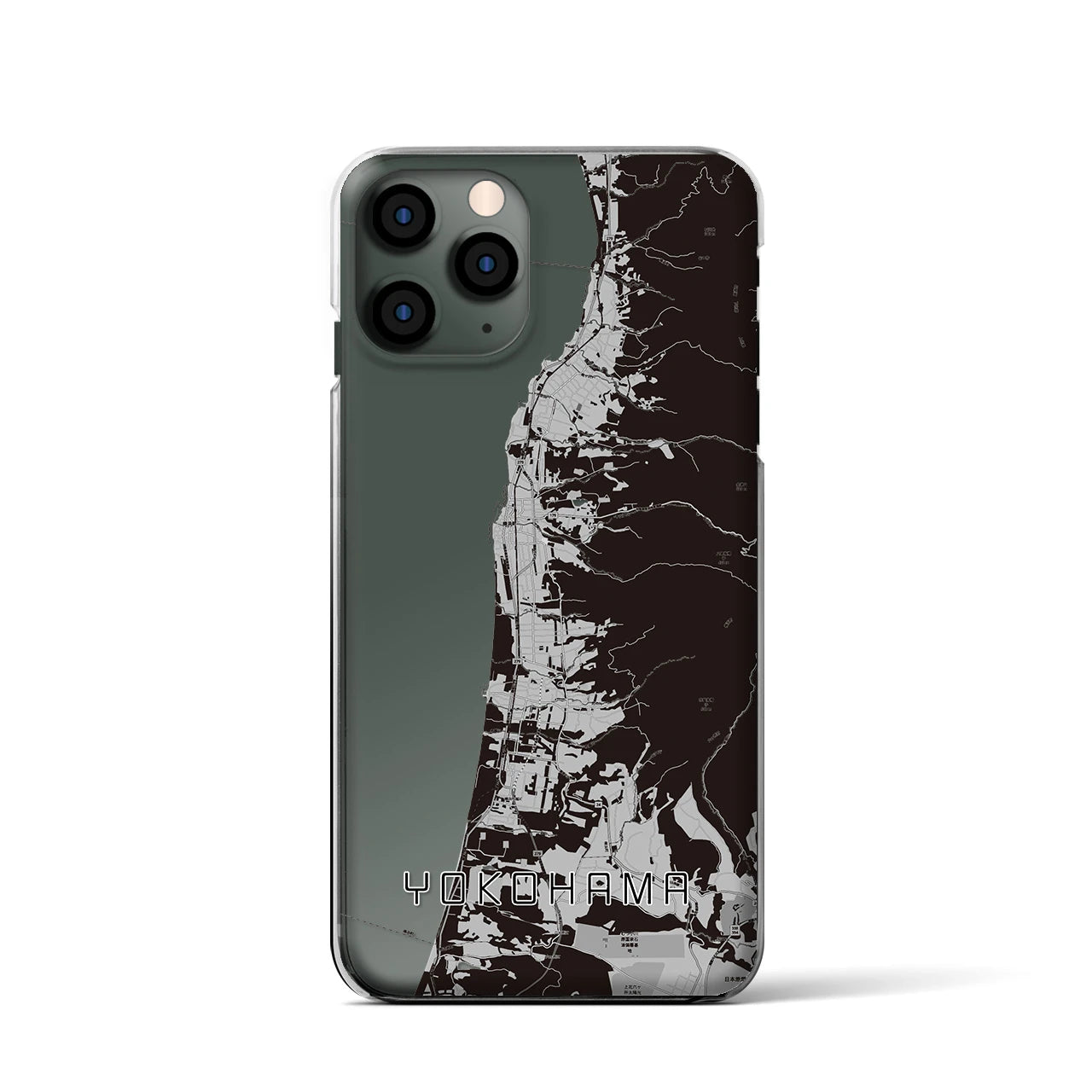 【横浜(青森県)】地図柄iPhoneケース(クリアタイプ)