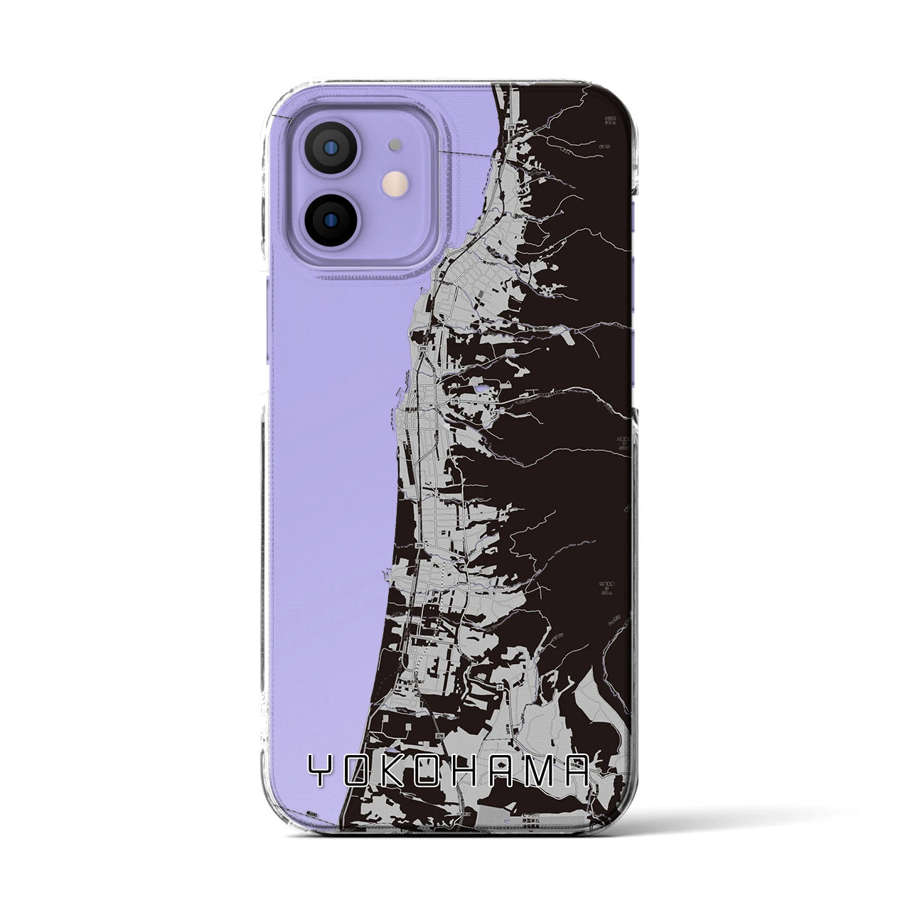 【横浜(青森県)】地図柄iPhoneケース(クリアタイプ)