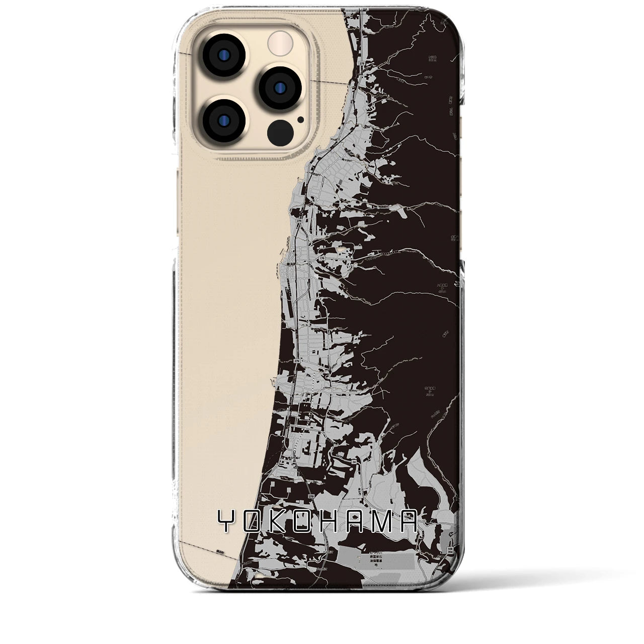 【横浜(青森県)】地図柄iPhoneケース(クリアタイプ)