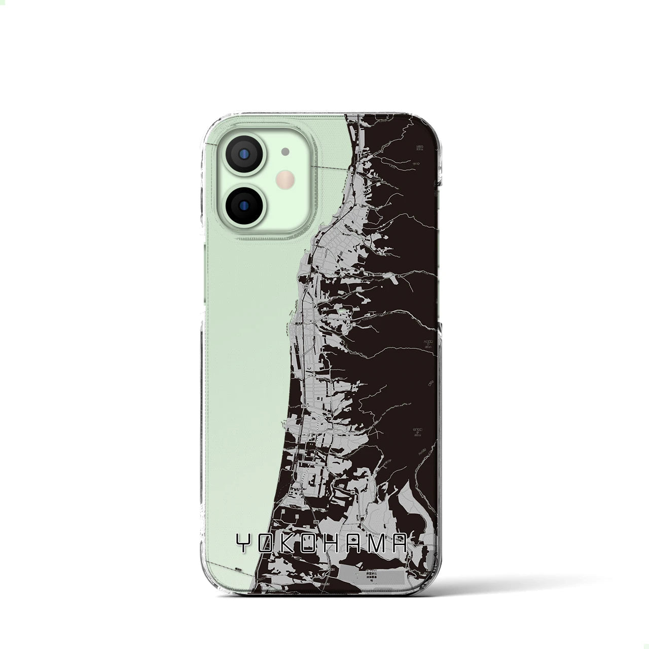 【横浜(青森県)】地図柄iPhoneケース(クリアタイプ)