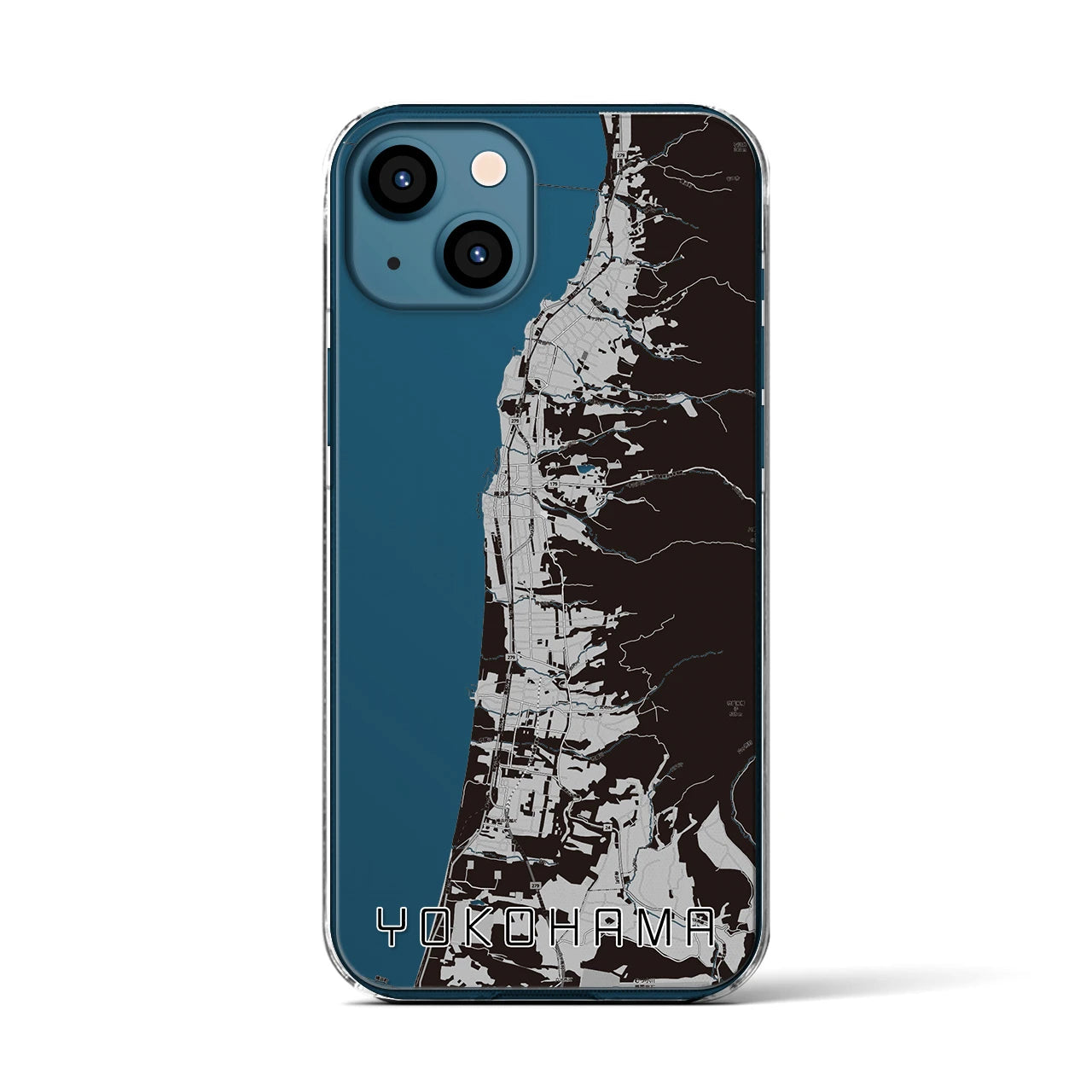 【横浜(青森県)】地図柄iPhoneケース(クリアタイプ)