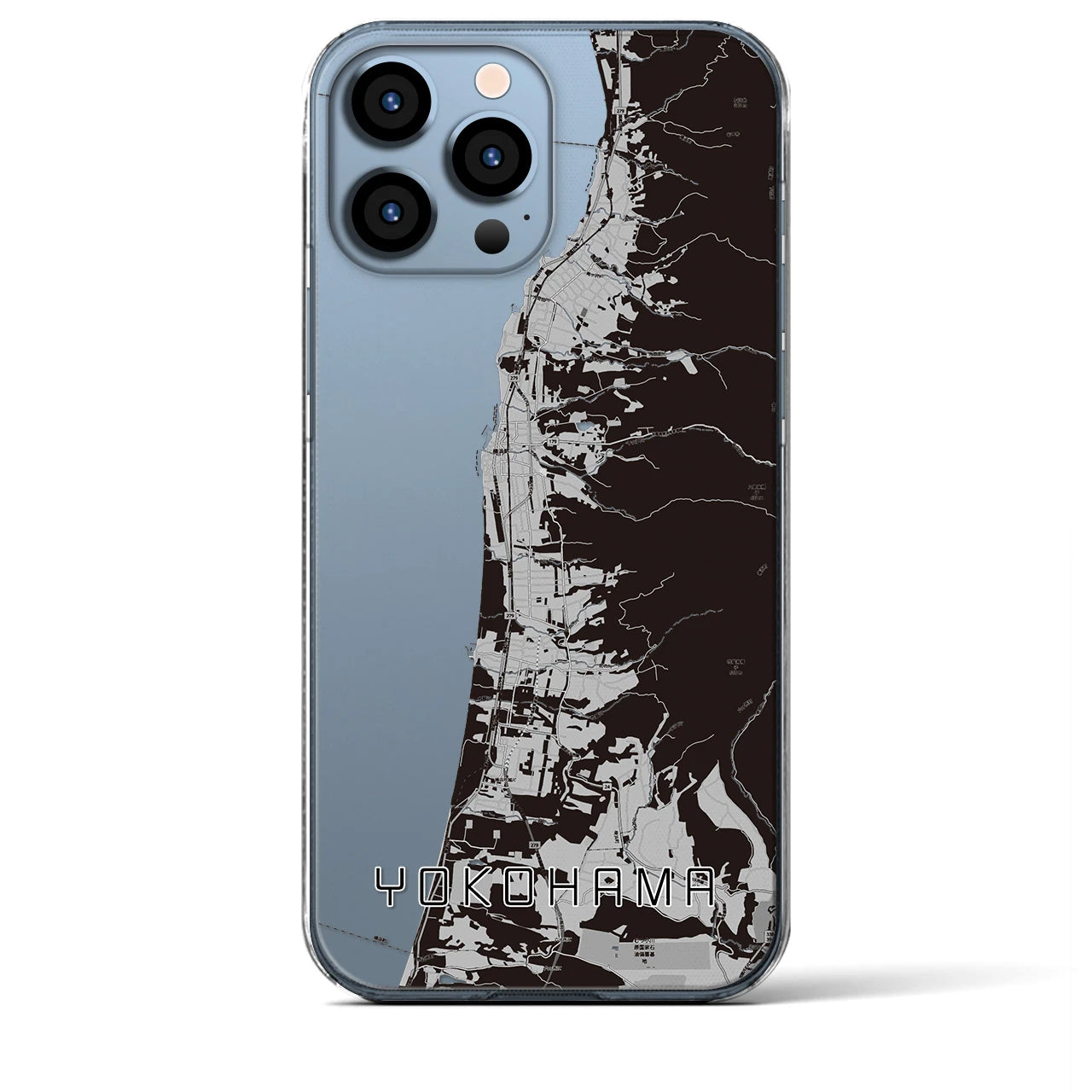 【横浜(青森県)】地図柄iPhoneケース(クリアタイプ)