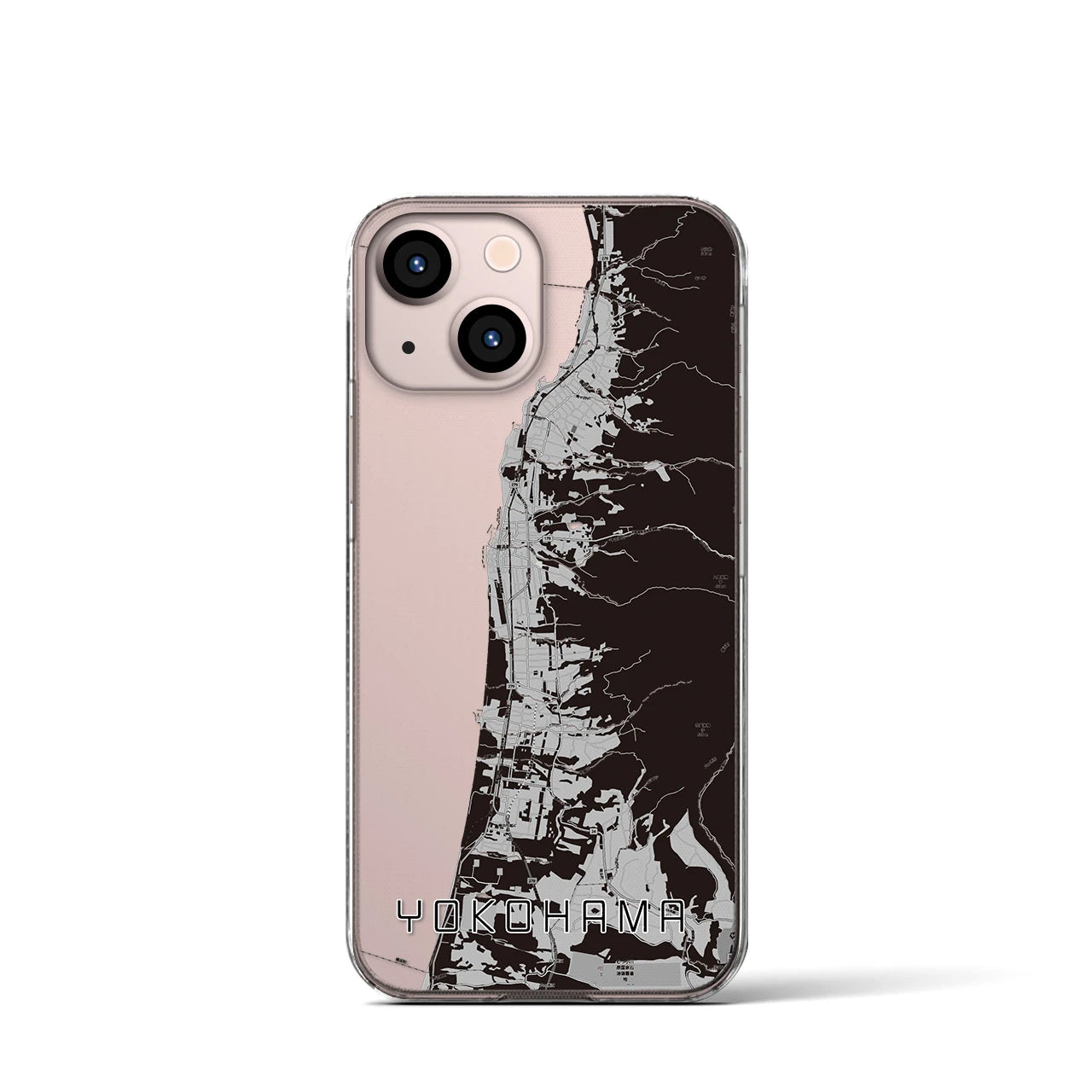 【横浜(青森県)】地図柄iPhoneケース(クリアタイプ)