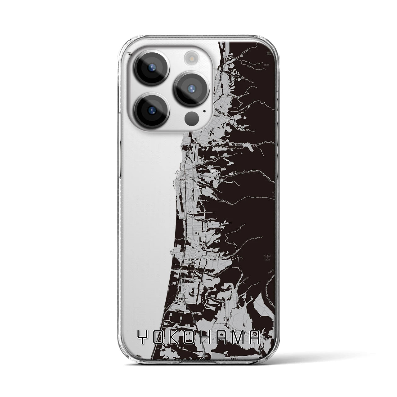 【横浜(青森県)】地図柄iPhoneケース(クリアタイプ)