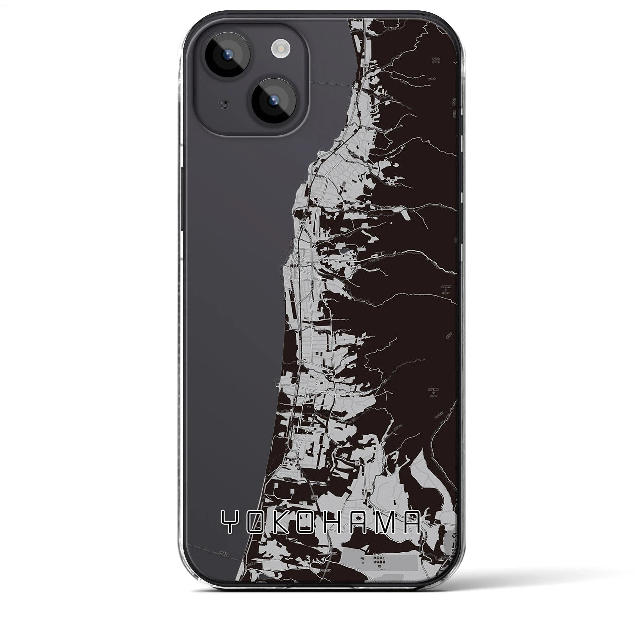 【横浜(青森県)】地図柄iPhoneケース(クリアタイプ)