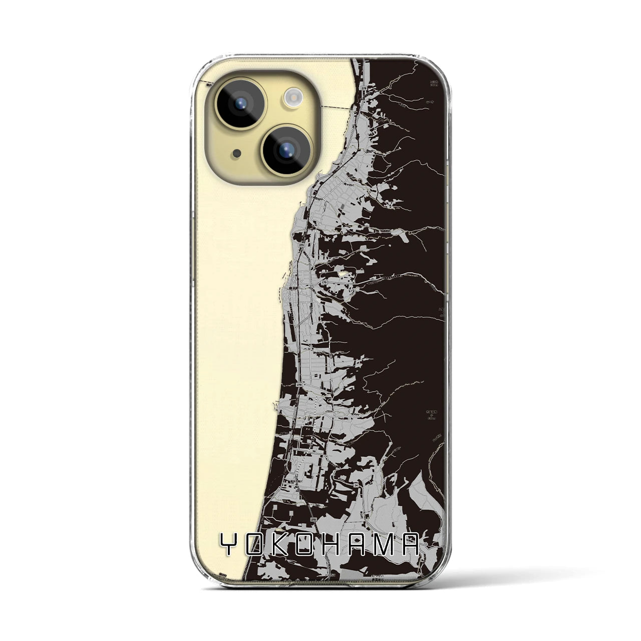 【横浜(青森県)】地図柄iPhoneケース(クリアタイプ)