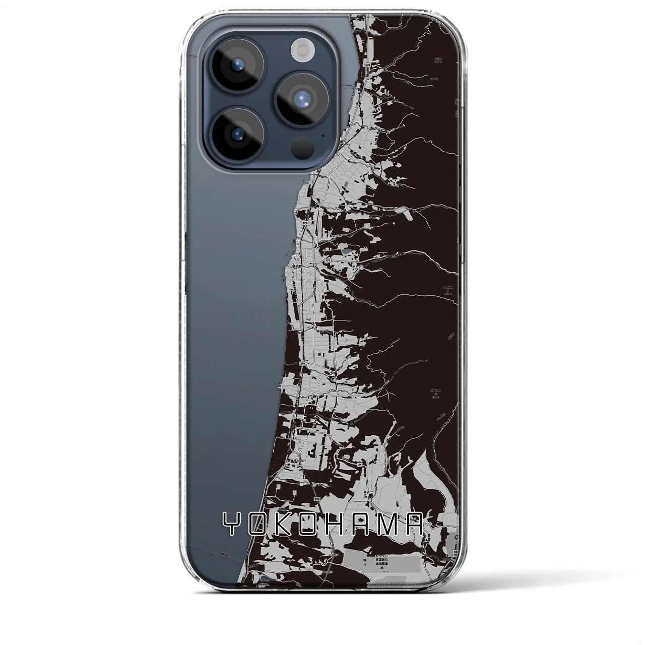 【横浜(青森県)】地図柄iPhoneケース(クリアタイプ)