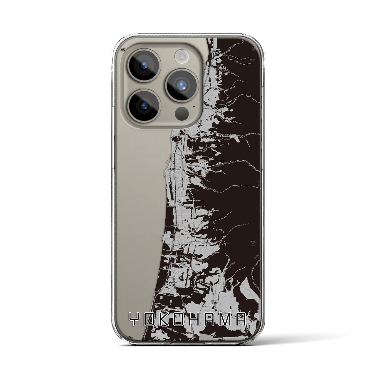 【横浜(青森県)】地図柄iPhoneケース(クリアタイプ)