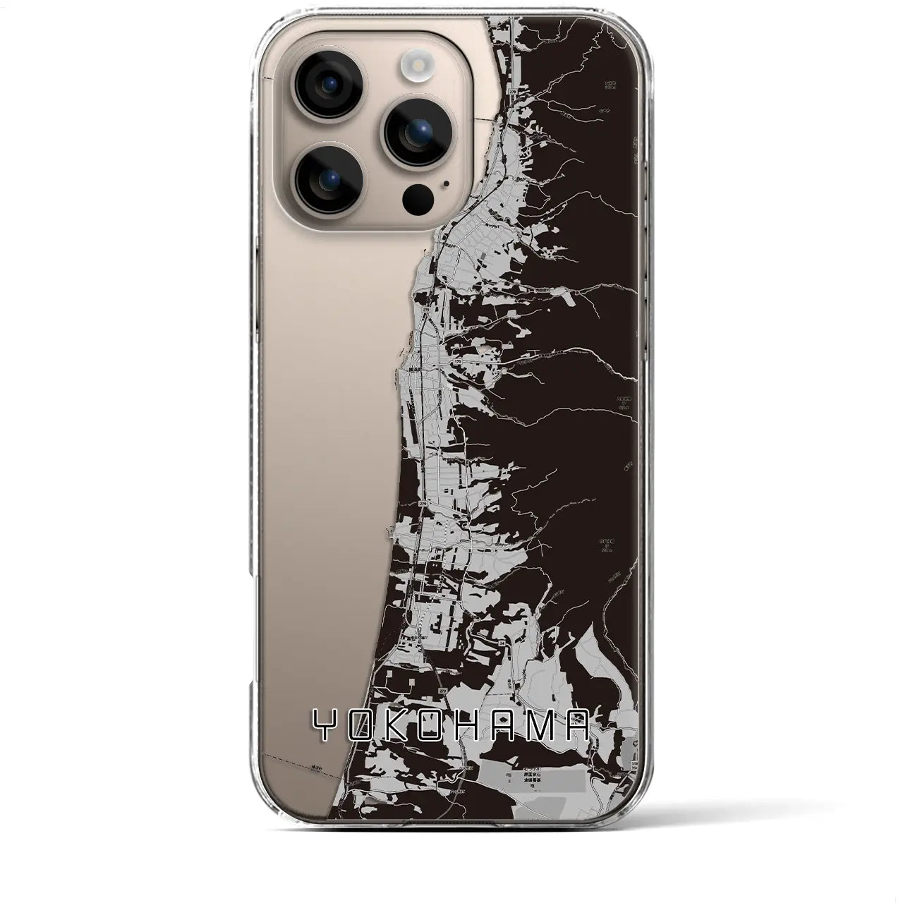 【横浜(青森県)】地図柄iPhoneケース(クリアタイプ)