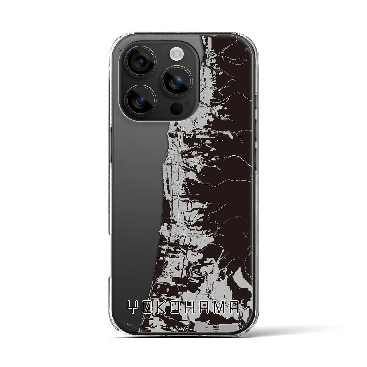 【横浜(青森県)】地図柄iPhoneケース(クリアタイプ)