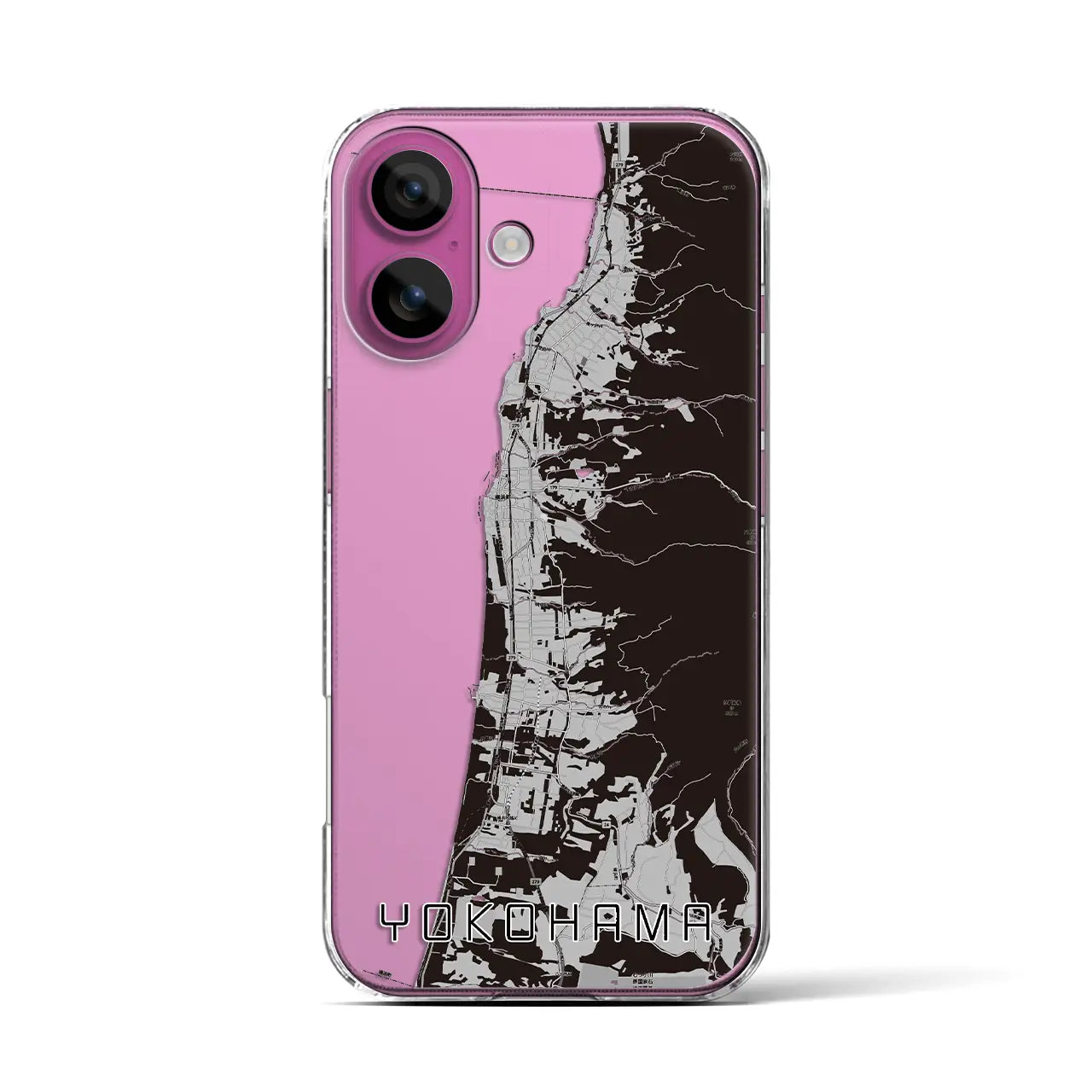 【横浜(青森県)】地図柄iPhoneケース(クリアタイプ)