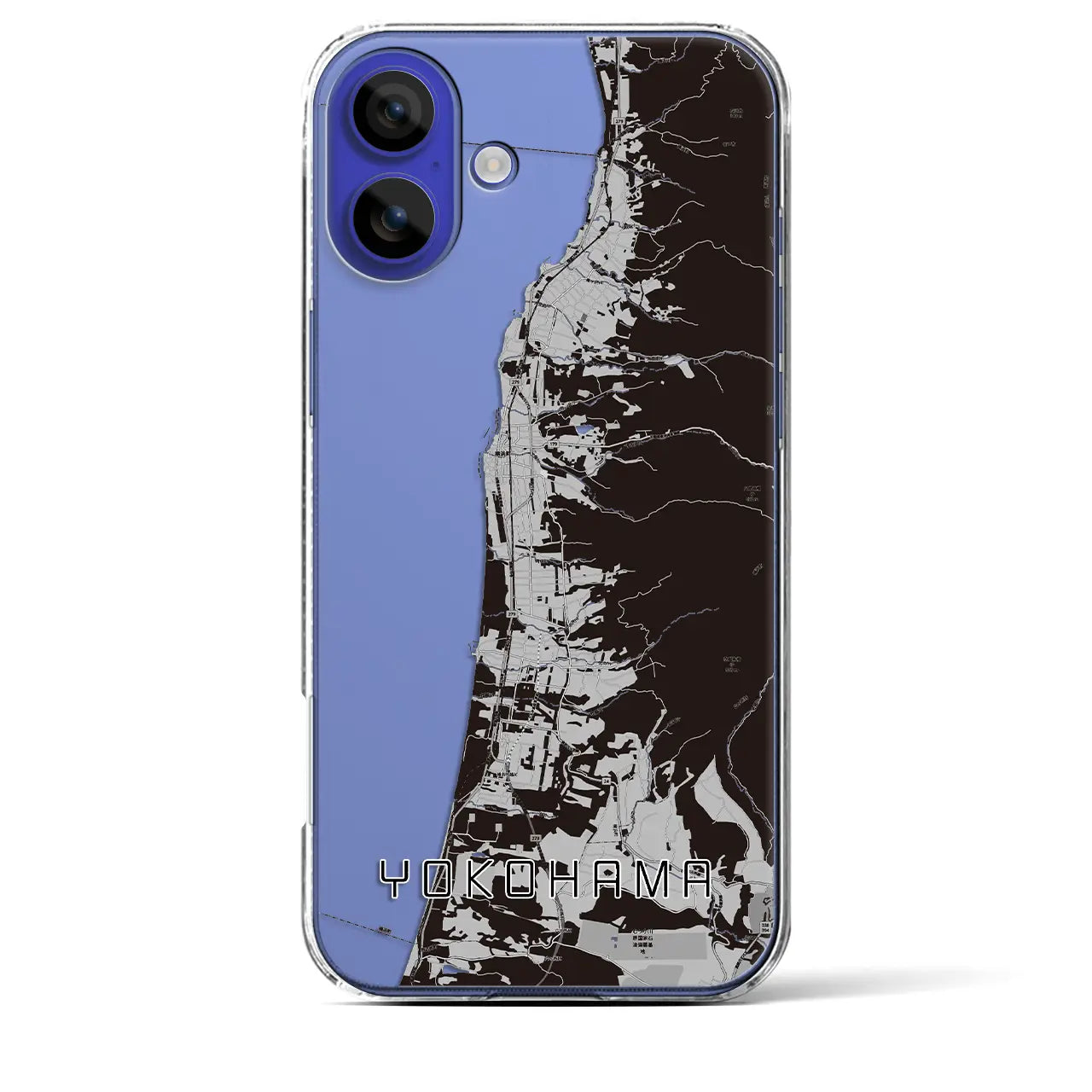 【横浜(青森県)】地図柄iPhoneケース(クリアタイプ)