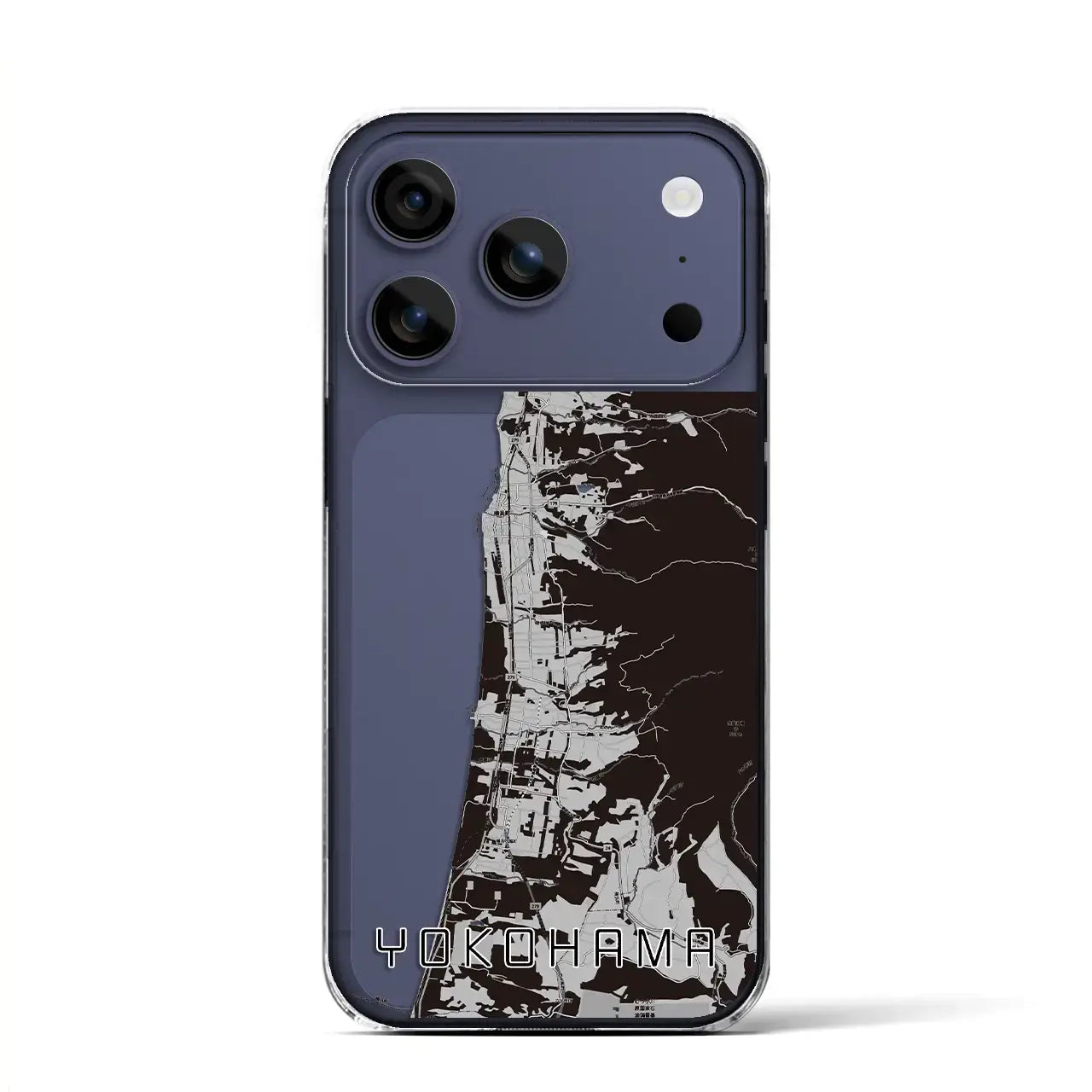 【横浜(青森県)】地図柄iPhoneケース(クリアタイプ)