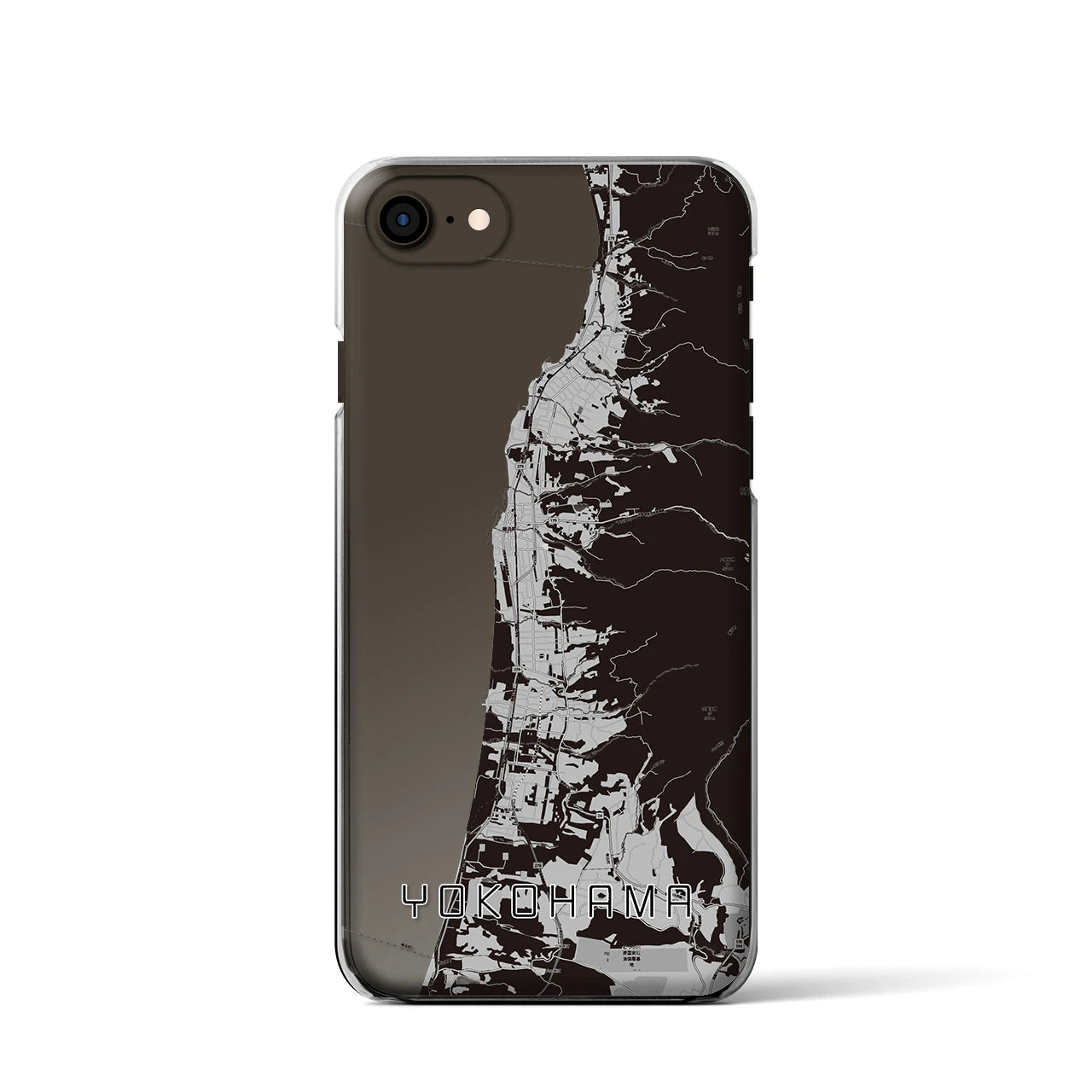 【横浜(青森県)】地図柄iPhoneケース(クリアタイプ)