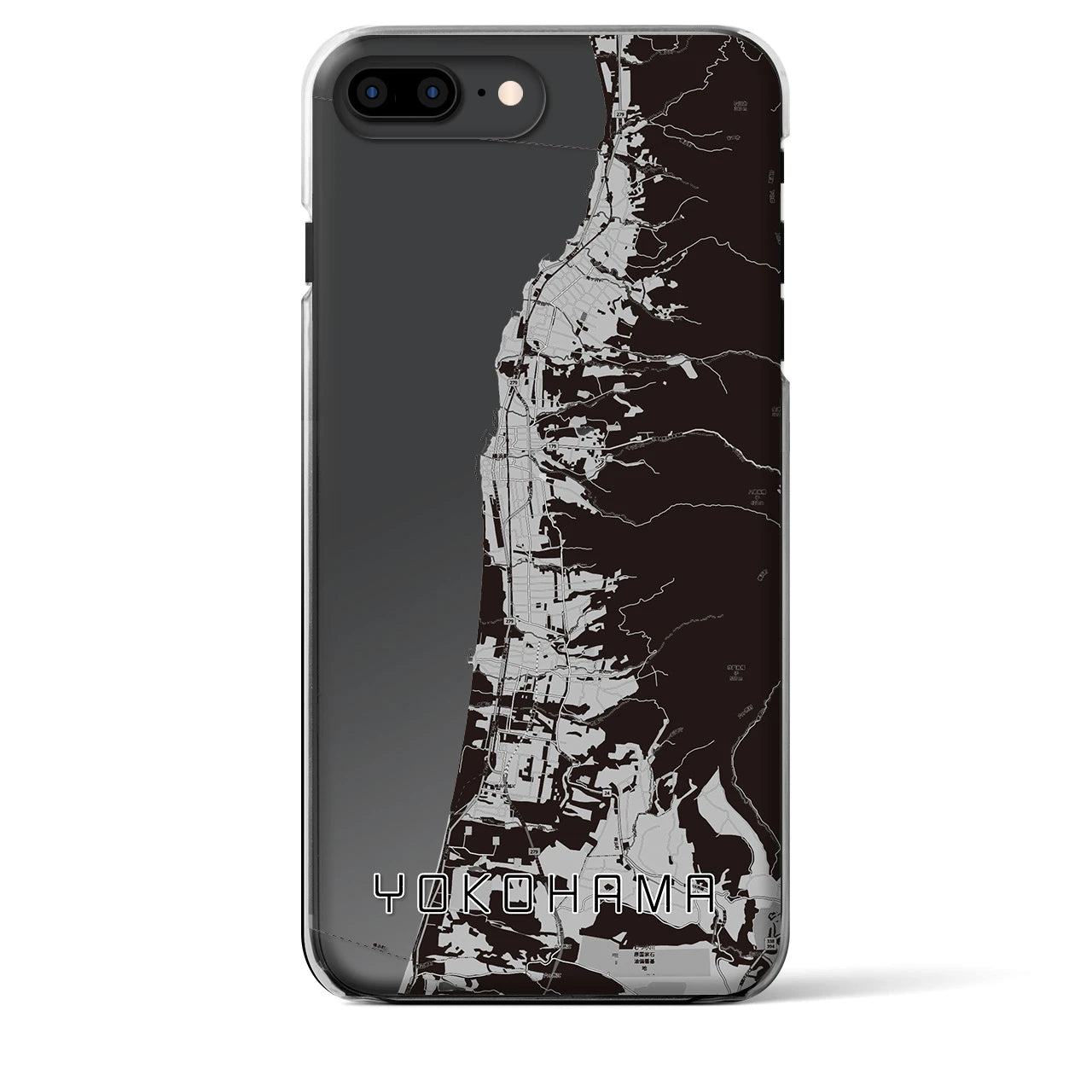 【横浜(青森県)】地図柄iPhoneケース(クリアタイプ)