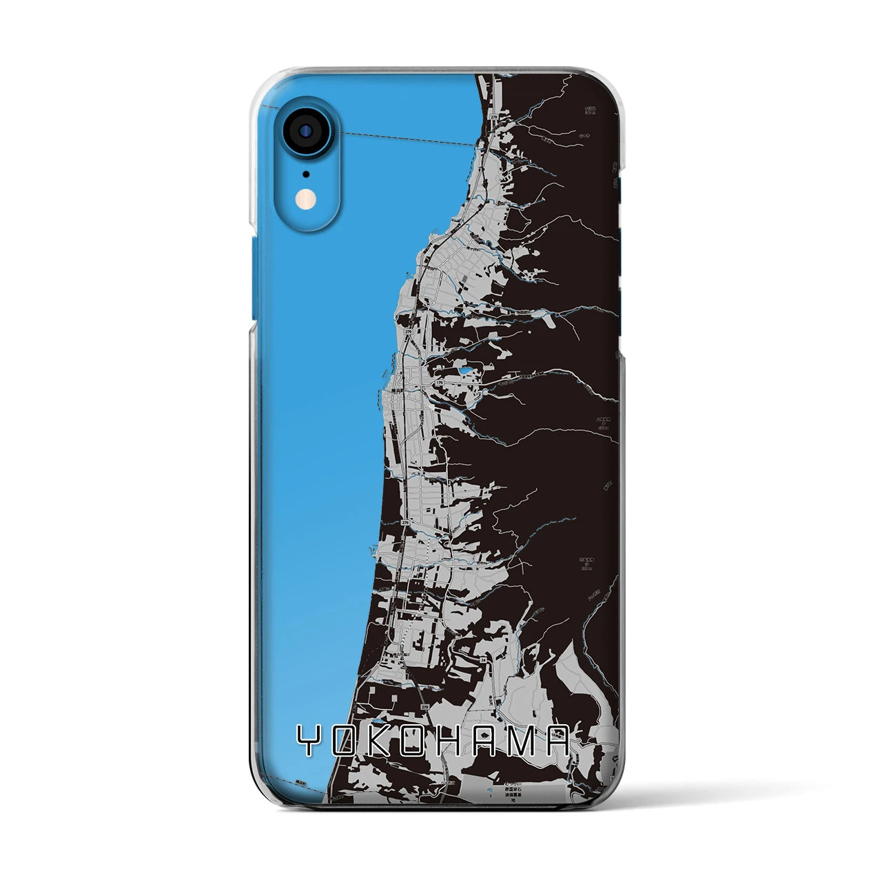 【横浜(青森県)】地図柄iPhoneケース(クリアタイプ)