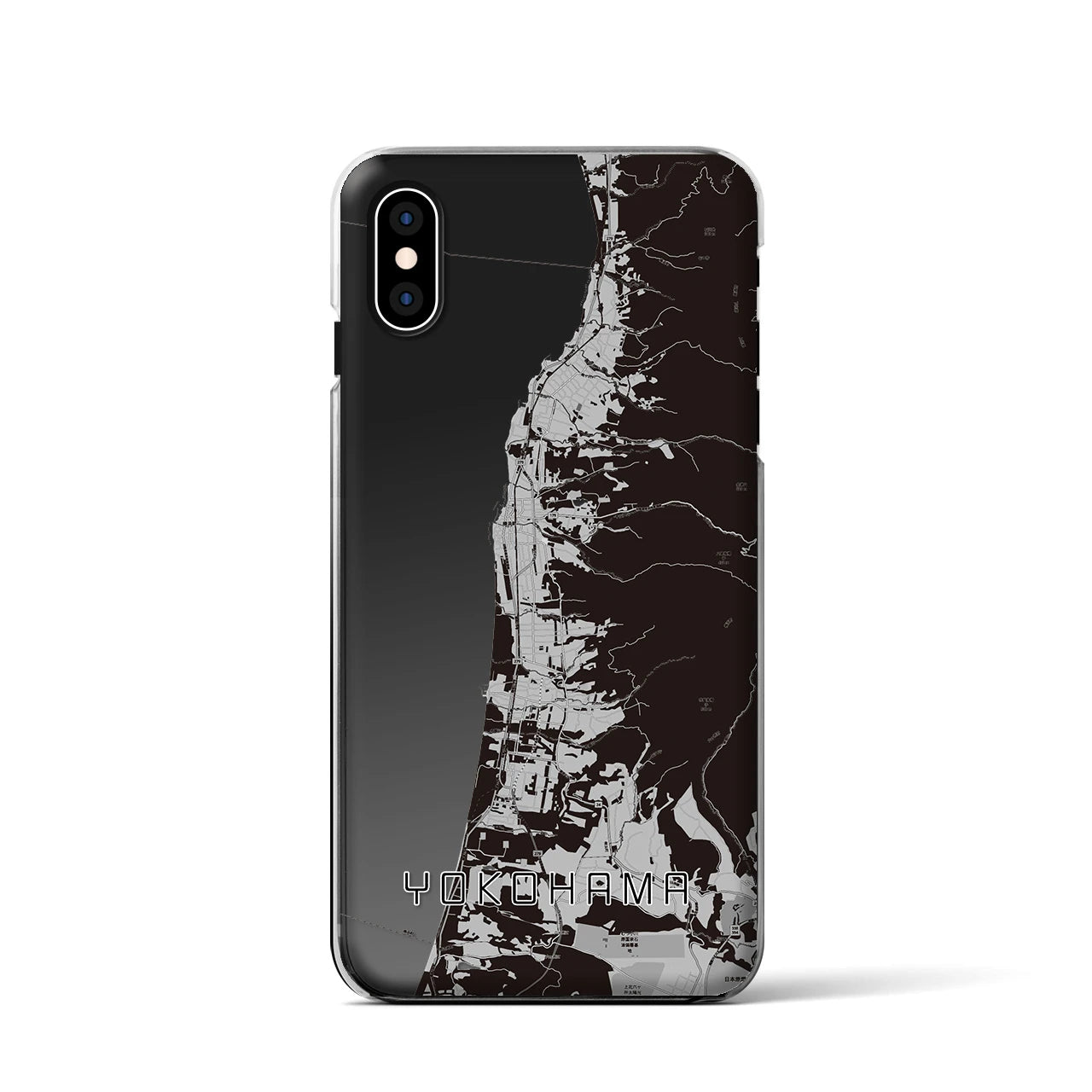 【横浜(青森県)】地図柄iPhoneケース(クリアタイプ)