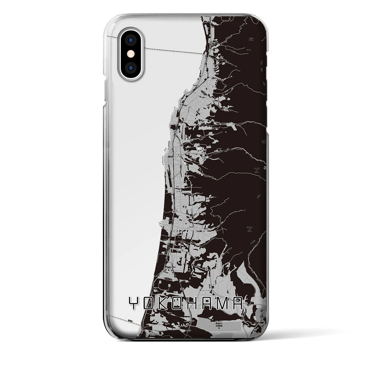 【横浜(青森県)】地図柄iPhoneケース(クリアタイプ)