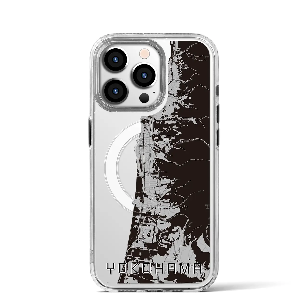 【横浜(青森県)】地図柄iPhoneケース(MagSafeタイプ)